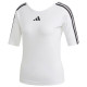 Adidas Γυναικεία κοντομάνικη μπλούζα Open Back 3-Stripes